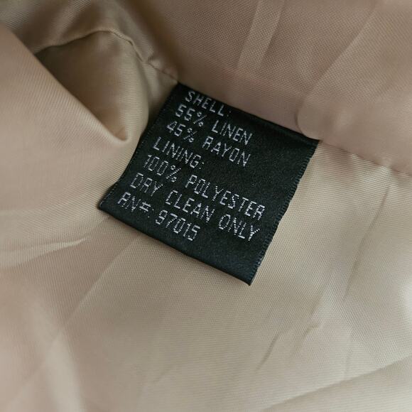 Larry Levine Linen Blazer Jacket Size 10 - Picture 4 of 4